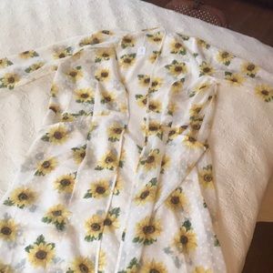 NWT sheer sunflower coverup with pockets